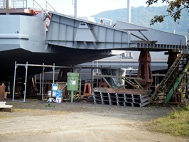 Sektionsbau für Binnenschiffe aus Eisenhüttenstadt