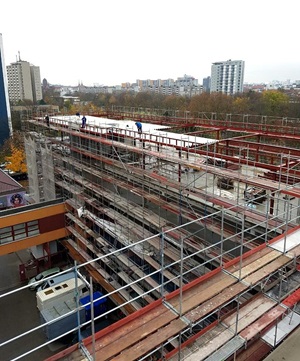 Lobeckstraße / Ritterstraße, Dachtragwerk, Stahlbau